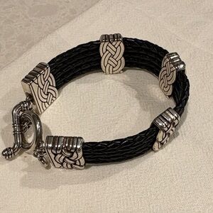 Brighton Black Braided bracelet with silver accents